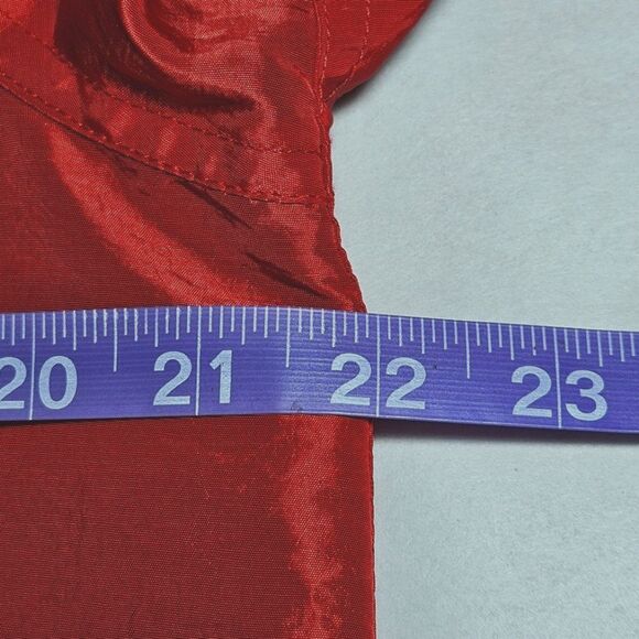UbU Red Black Reversible Hooded Button Front A-line Opera Style Trendy Raincoat - Picture 13 of 15